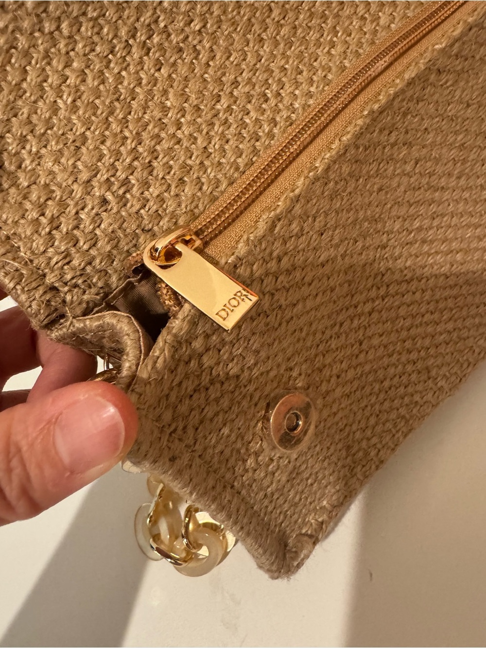 Dior Beauty Makeup Bag Woven D rings and chain Added - Picture 10 of 14